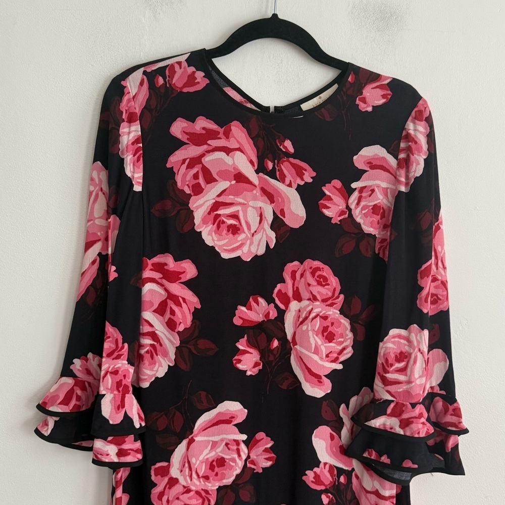 KATE SPADE NY ROSA RUFFLE SHIFT Romantic DRESS XS - Picture 3 of 8